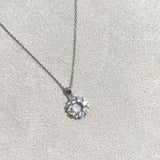 Chaîne Couronne de Lumière – Argent Rhodié & Cristaux