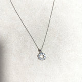 Chaîne Couronne de Lumière – Argent Rhodié & Cristaux