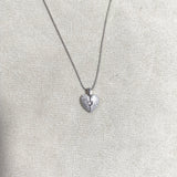 Chaîne Cœur Éternel Ouvrant – Argent Rhodié & Cristaux