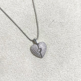 Chaîne Cœur Éternel Ouvrant – Argent Rhodié & Cristaux