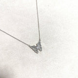 Chaîne Papillon Élégance – Argent Rhodié & Pierres Brillantes