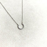 Chaîne Demi-Lune Éclat – Argent Rhodié & Pierres Brillantes