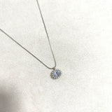 Chaîne Soleil Cristal – Argent Rhodié & Pierres Brillantes