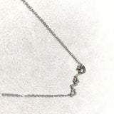Chaîne Battement de Cœur – Argent Rhodié & Détails Brillants