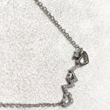 Chaîne Battement de Cœur – Argent Rhodié & Détails Brillants