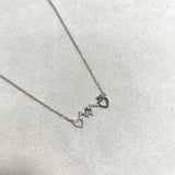 Chaîne Battement de Cœur – Argent Rhodié & Détails Brillants