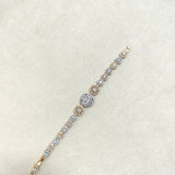 Gourmette Luxe Éclat Royal – Plaqué Or & Zirconiums Brillants