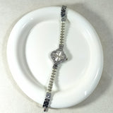 Montre Femme Élégance Perles & Cristaux – Bracelet Raffiné