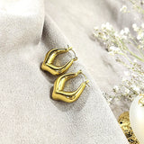 Boucles d’Oreilles Élégance Dorée en Acier Inoxydable