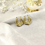 Boucles d’Oreilles Élégance Dorée en Acier Inoxydable