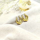 Boucles d’Oreilles Élégance Dorée en Acier Inoxydable