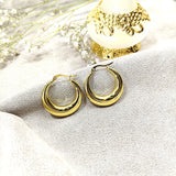 Boucles d’Oreilles Créoles Modernes en Acier Inoxydable