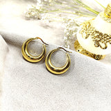 Boucles d’Oreilles Créoles Modernes en Acier Inoxydable