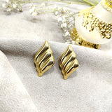 Boucles d’Oreilles Design Sculpté en Acier Inoxydable