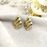 Boucles d’Oreilles Design Sculpté en Acier Inoxydable