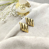 Boucles d’Oreilles Design Sculpté en Acier Inoxydable