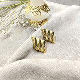 Boucles d’Oreilles Design Sculpté en Acier Inoxydable