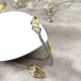 Parure Infinity Élégance – Bague & Bracelet en Plaqué Or