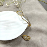 Parure Infinity Élégance en Plaqué Or – Bague & Bracelet Sertis de Cristaux