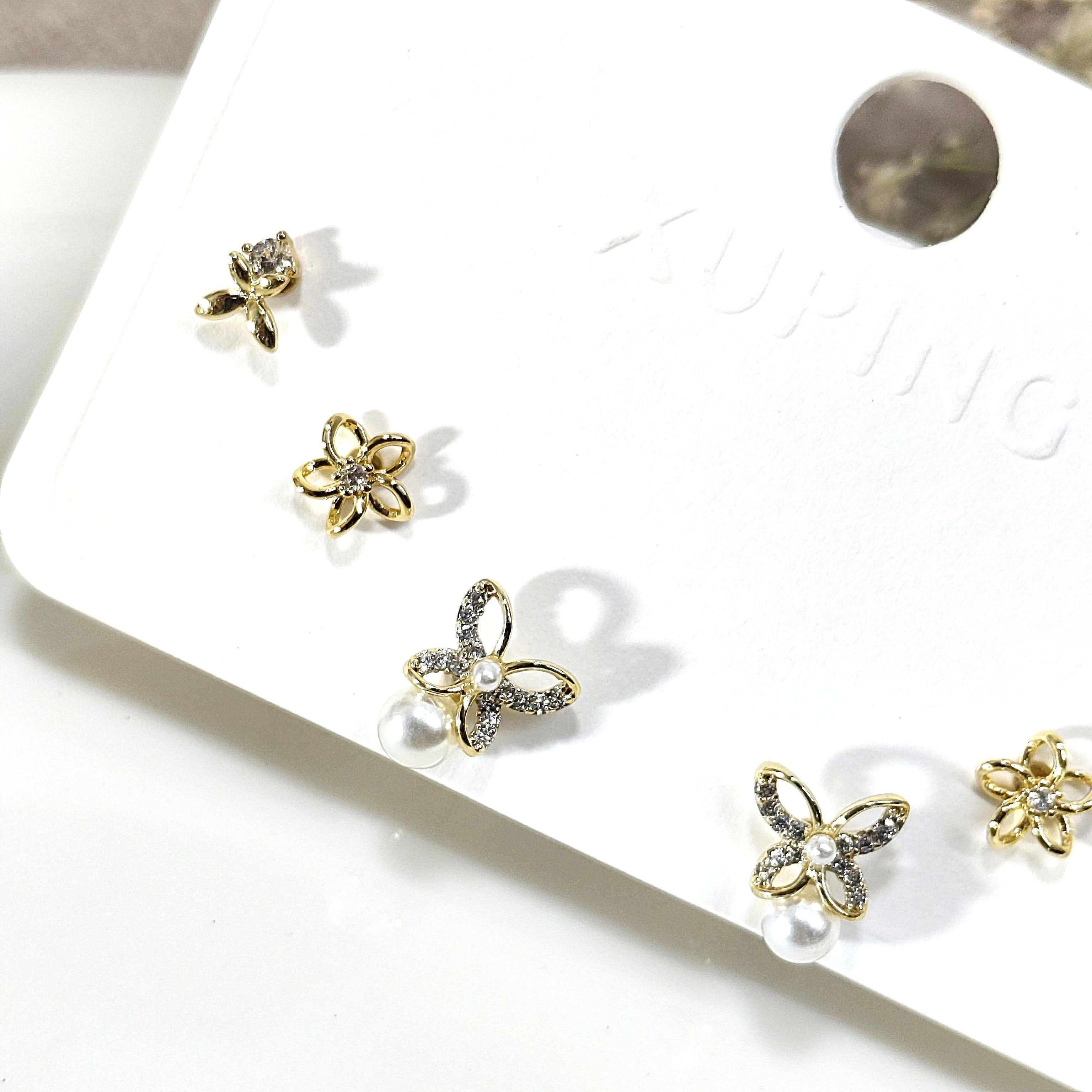 Ensemble Boucles xuping Papillon Élégance Noire – Plaqué Or & Perle