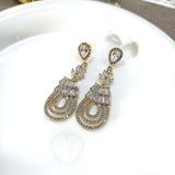 Boucles d’Oreilles Impériale Éclat – Plaqué Or & Cristaux Zircon