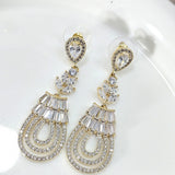 Boucles d’Oreilles Impériale Éclat – Plaqué Or & Cristaux Zircon