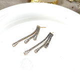 Boucles d’Oreilles Élégance Royale – Cascade Zircon Plaqué Or