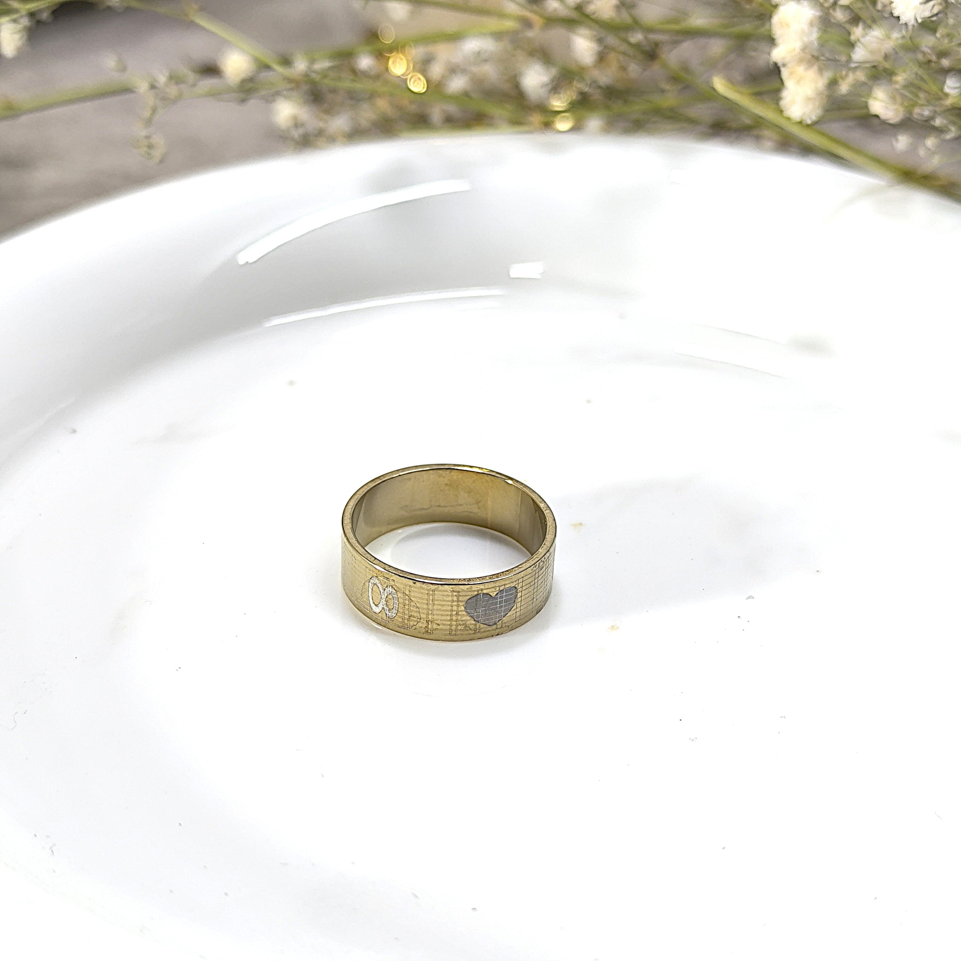 Bague Couple Infini & Cœur – Amour Éternel