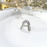 Bague Argent Éclat Royal – Design Couronne en Cristaux