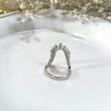 Bague Argent Éclat Royal – Design Couronne en Cristaux