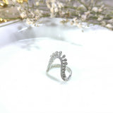 Bague Argent Éclat Royal – Design Couronne en Cristaux