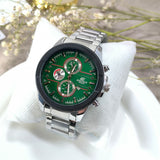 Montre Homme Chronographe Vert Racing – Élégance Sportive Premium