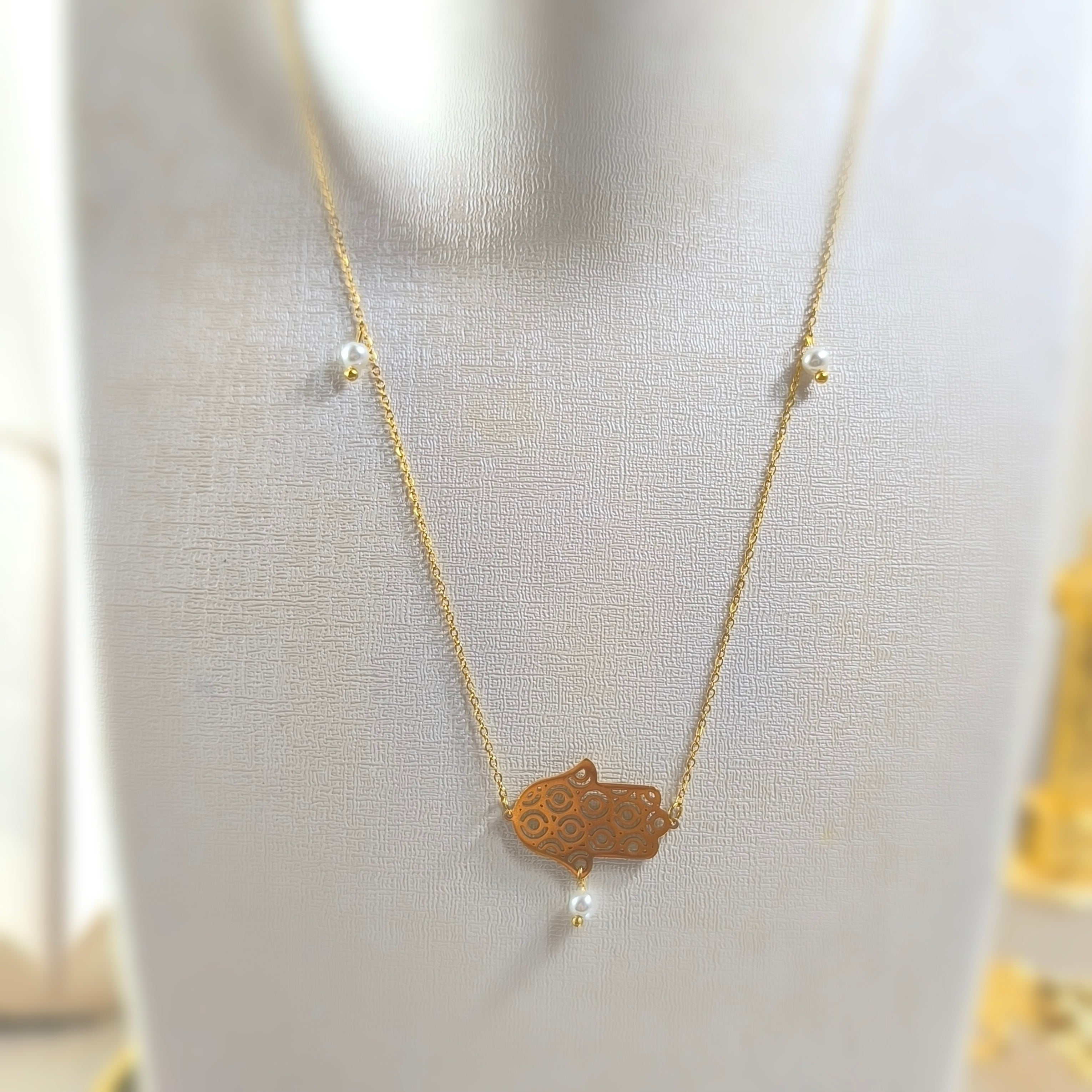 Collier Main de Fatma Dorée – Élégance & Protection