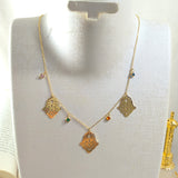 Collier Multi Main de Fatma Dorée – Charme & Protection Colorée