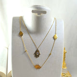 Collier Double Main de Fatma Dorée – Élégance Mystique & Raffinement
