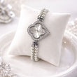 Montre Femme Élégance Perles & Cristaux – Bracelet Raffiné