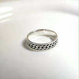 Bague Homme Argent 925 Style Chaîne Élégante