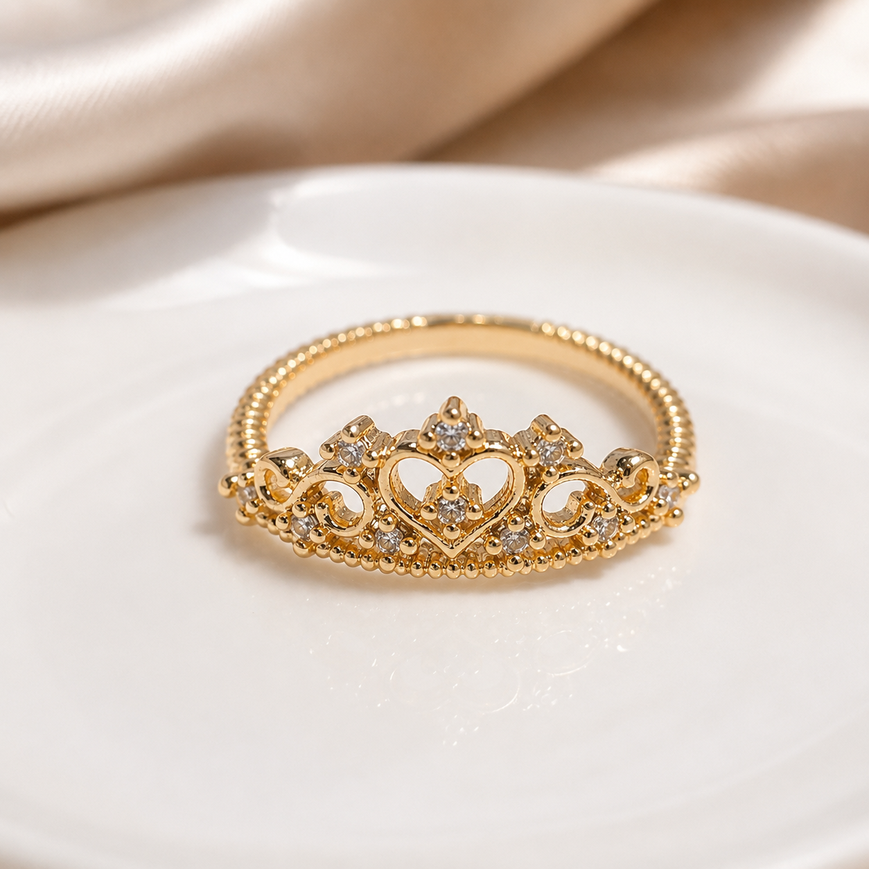 Bague Princesse Cœur Élégant ✨
