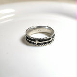 Bague Homme Argent 925 Battement Élégance Moderne