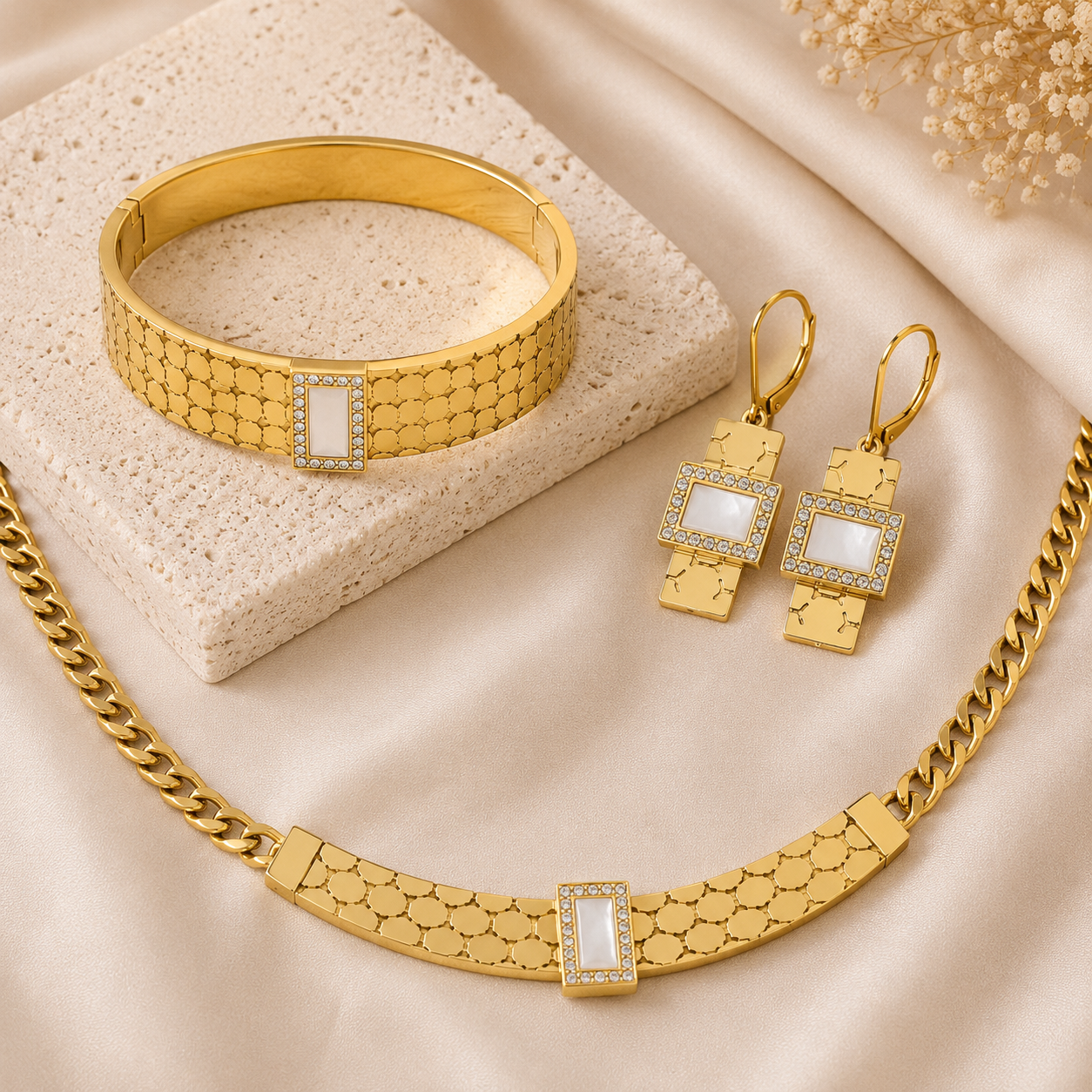 Parure Luxe Élégance – 3 Couleurs Disponibles