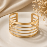 Bracelet Manchette Élégance Dorée – Acier Inoxydable CN