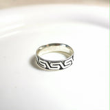 Bague Homme Argent 925 Motif Géométrique Moderne