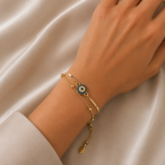 Bracelet Œil Bleu Chic ✨