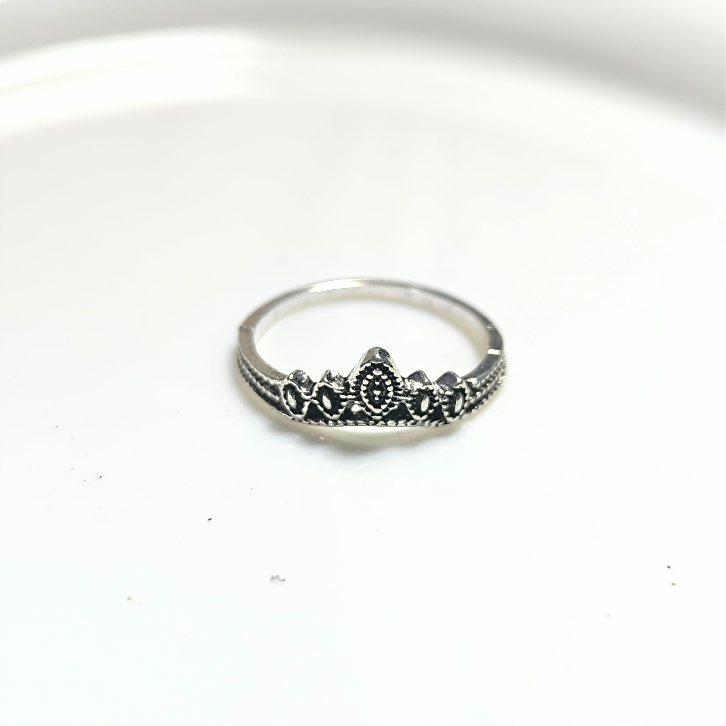 Bague Couronne Princesse en Acier Inoxydable – Style Royal Élégant