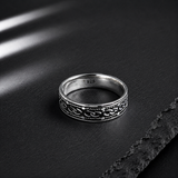 Bague Homme Argent 925 Gravure Celtique Élégante
