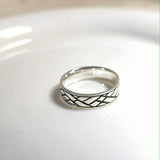 Bague Homme Argent 925 Tressée – Style Moderne Élégant