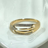 Bague Xuping Dorée Élégance Cristal – Design Moderne & Raffiné