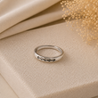 Bague Minimaliste Gravée en Acier Inoxydable