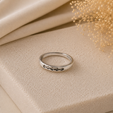 Bague Minimaliste Gravée en Acier Inoxydable