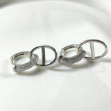 Boucles d’Oreilles Argent Cercle Signature – Zircon Chic Moderne